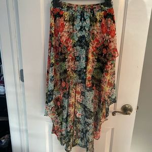 High low skirt - flower - XS - perfect condition!